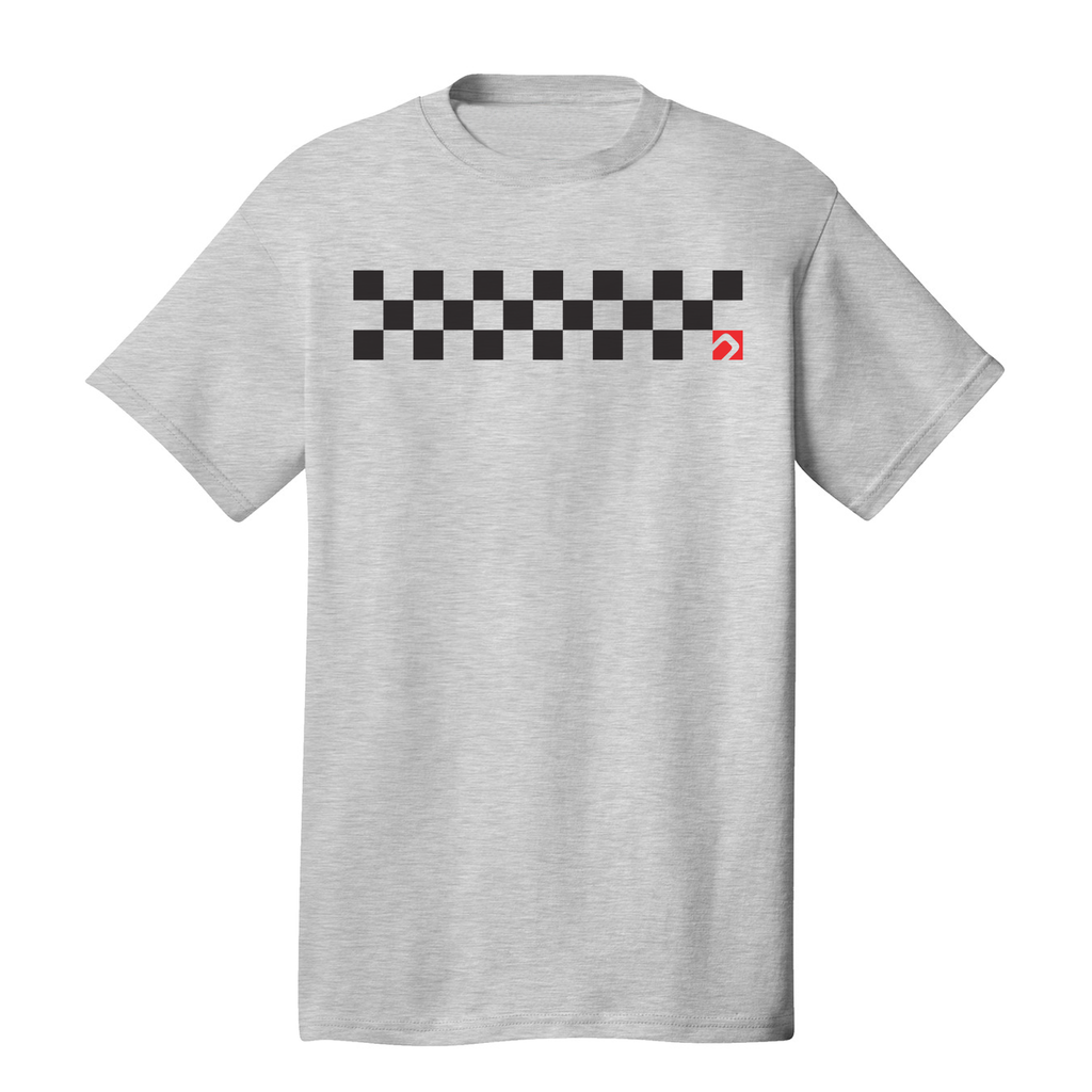 Men's Dig™ Checkered Ash Grey T-Shirt